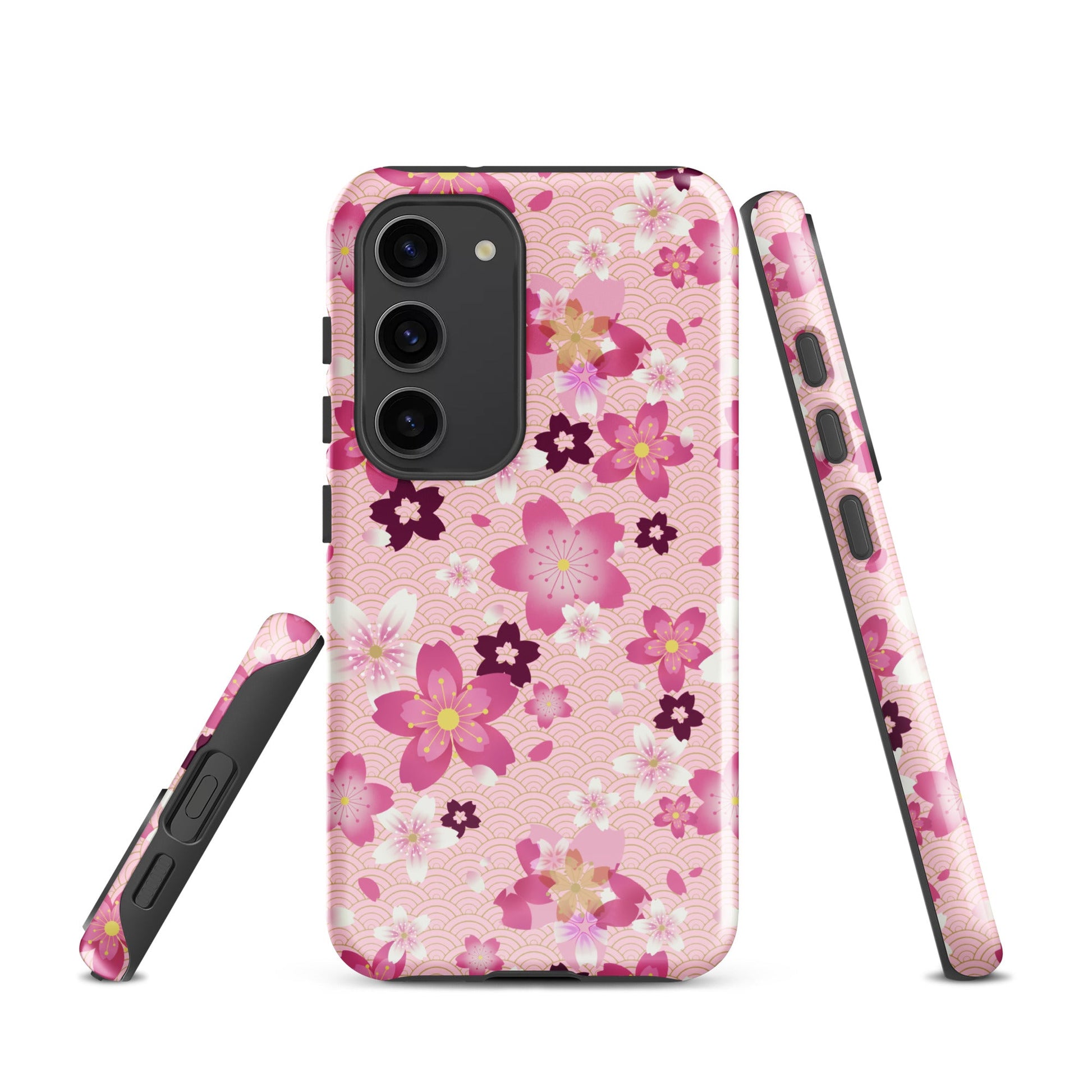 Sakura Samsung® Tough Case featuring vibrant floral design, providing style and protection for your device.
