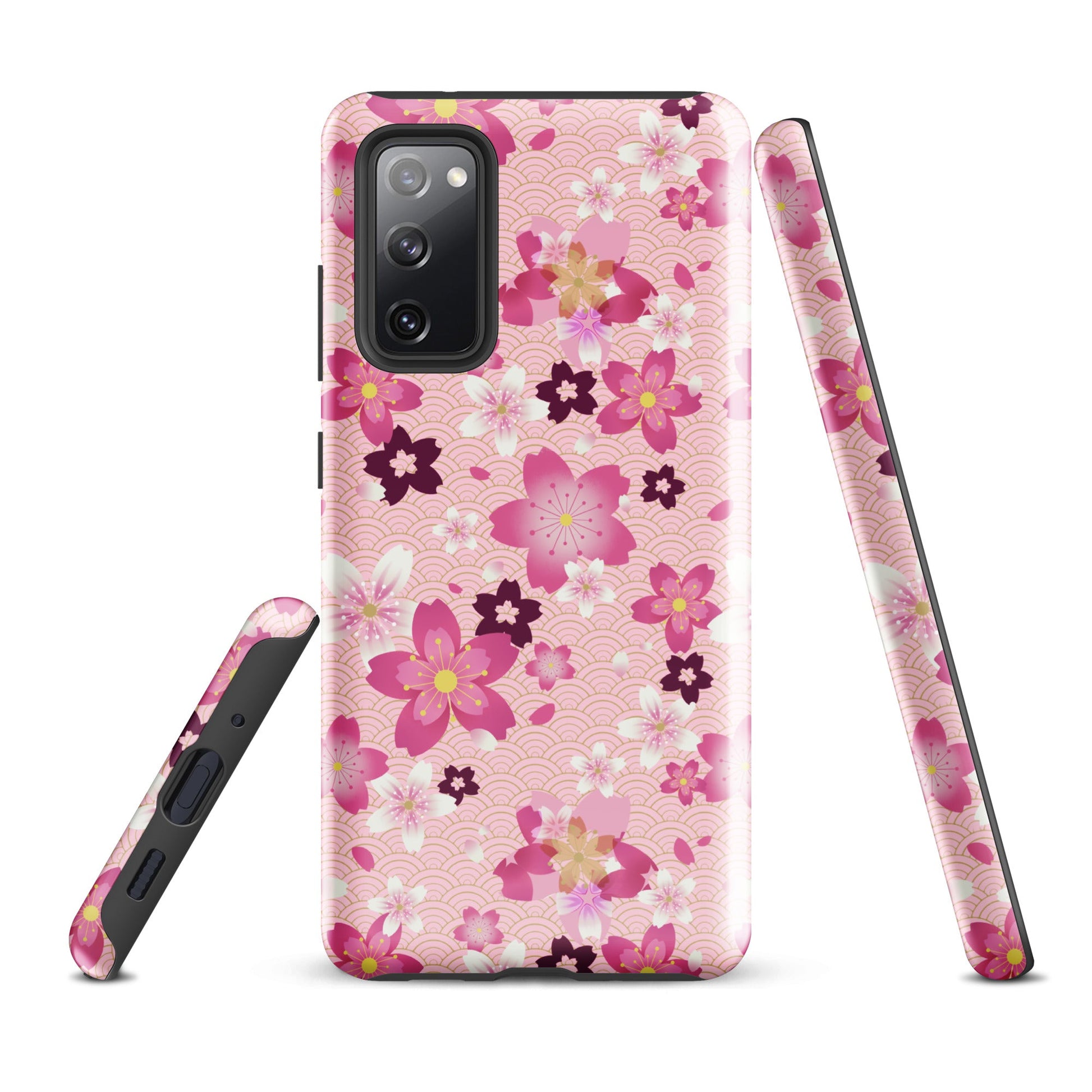 Sakura Samsung® Tough Case featuring a floral design, offering durability and style for your phone protection.