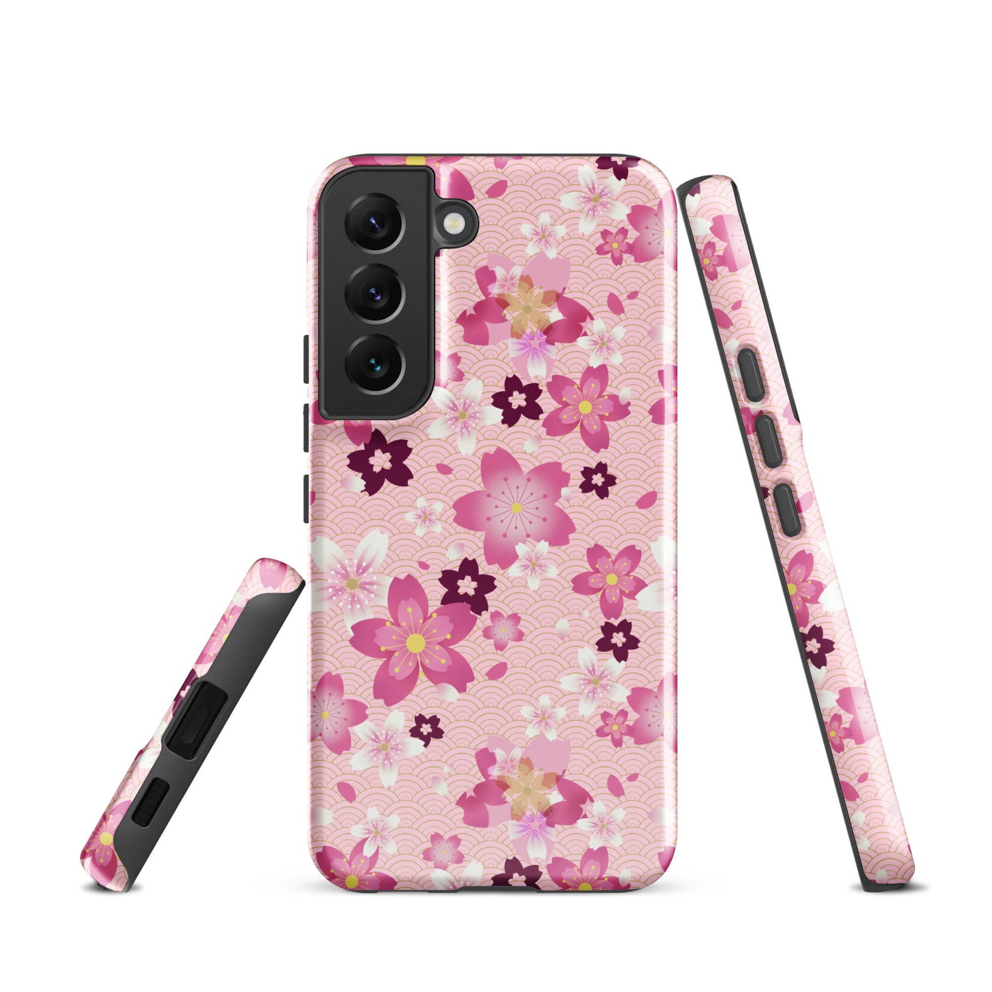 Sakura Samsung® Tough Case showcases vibrant floral design, providing durable protection for your phone.