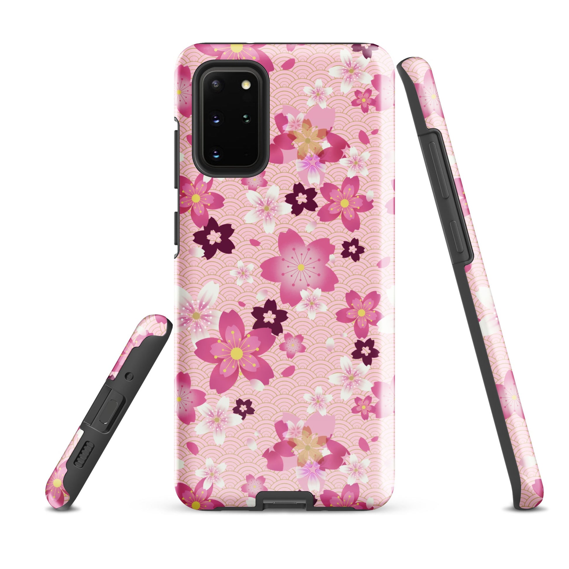 Sakura Samsung® Tough Case features a vibrant floral design, offering stylish protection for your phone.