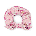 Sakura Scrunchie features a beautiful floral design, perfect for adding a kawaii touch to any outfit.