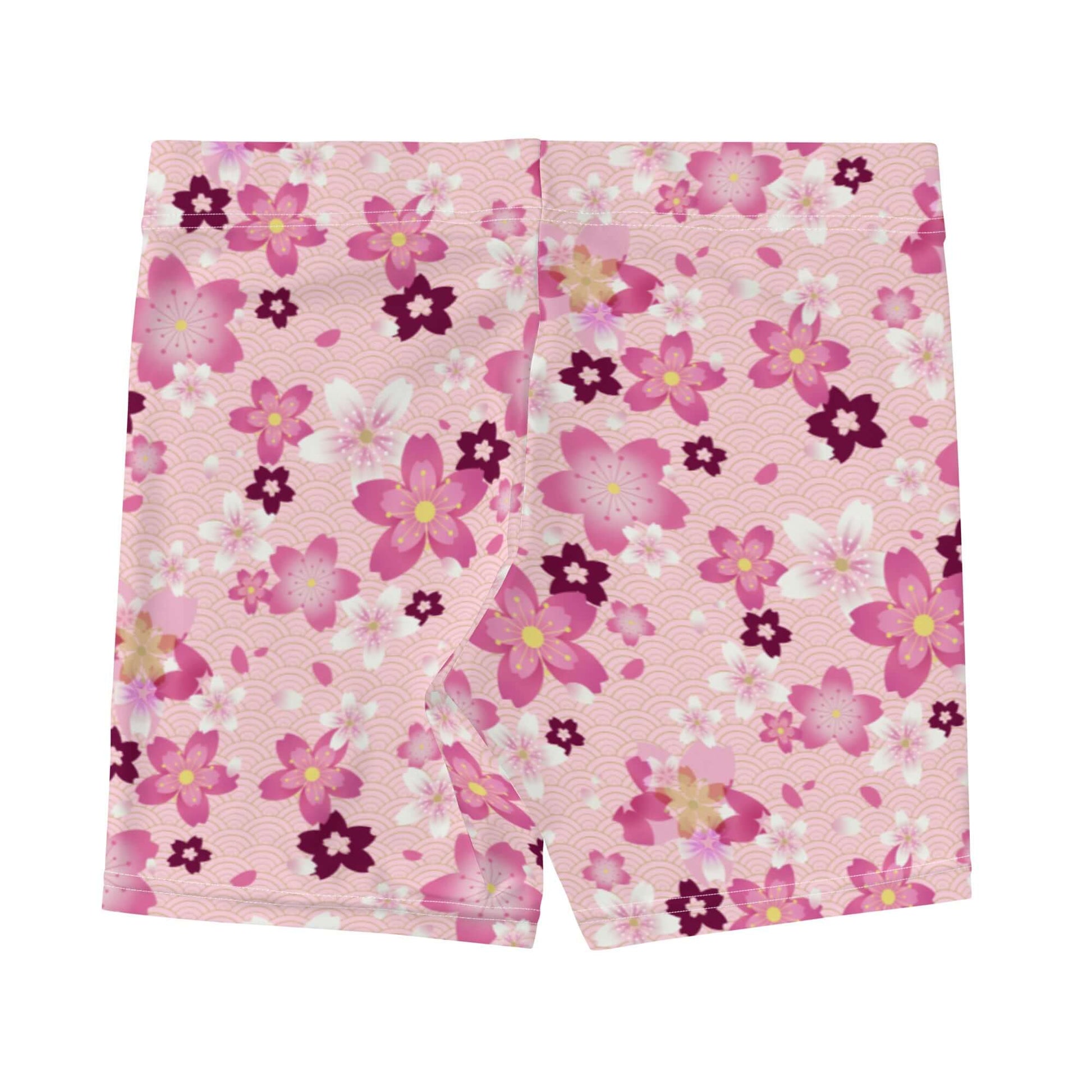 Snug and stylish Sakura Shorts with a floral design, perfect for spring workouts and park jogs.