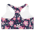 Sakura Sports bra features a floral design, perfect for stylish workouts while staying cute and comfortable.