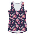 Stylish Sakura Tank Top featuring a vibrant floral print, perfect for spring outfits and gym wear.