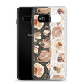 Café Samsung® Clear Case showcases a stylish design with coffee-themed graphics, perfect for any aesthetic.