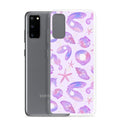 Stylish Sea Princess Samsung® Clear Case showcases seashells and stars, offering protection and elegance for your phone.
