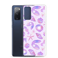Protect your phone with style using the Sea Princess Samsung® Clear Case, featuring seashells and sparkles.