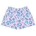 Stylish Sea Princess Athletic Short Shorts with a fun shell pattern, perfect for summer workouts or beach days.