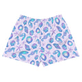Discover the Sea Princess Athletic Short Shorts, perfect for summer workouts or beach outings with a vibrant seashell design.