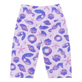 High-waisted Sea Princess Biker Shorts with a vibrant sea life print, perfect for summer workouts and beach runs.