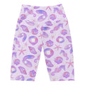 High-waisted Sea Princess Biker Shorts featuring a vibrant seashell pattern, perfect for stylish summer adventures.