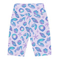 High-waisted Sea Princess Biker Shorts feature a vibrant ocean-themed print, perfect for summer workouts and beach runs.