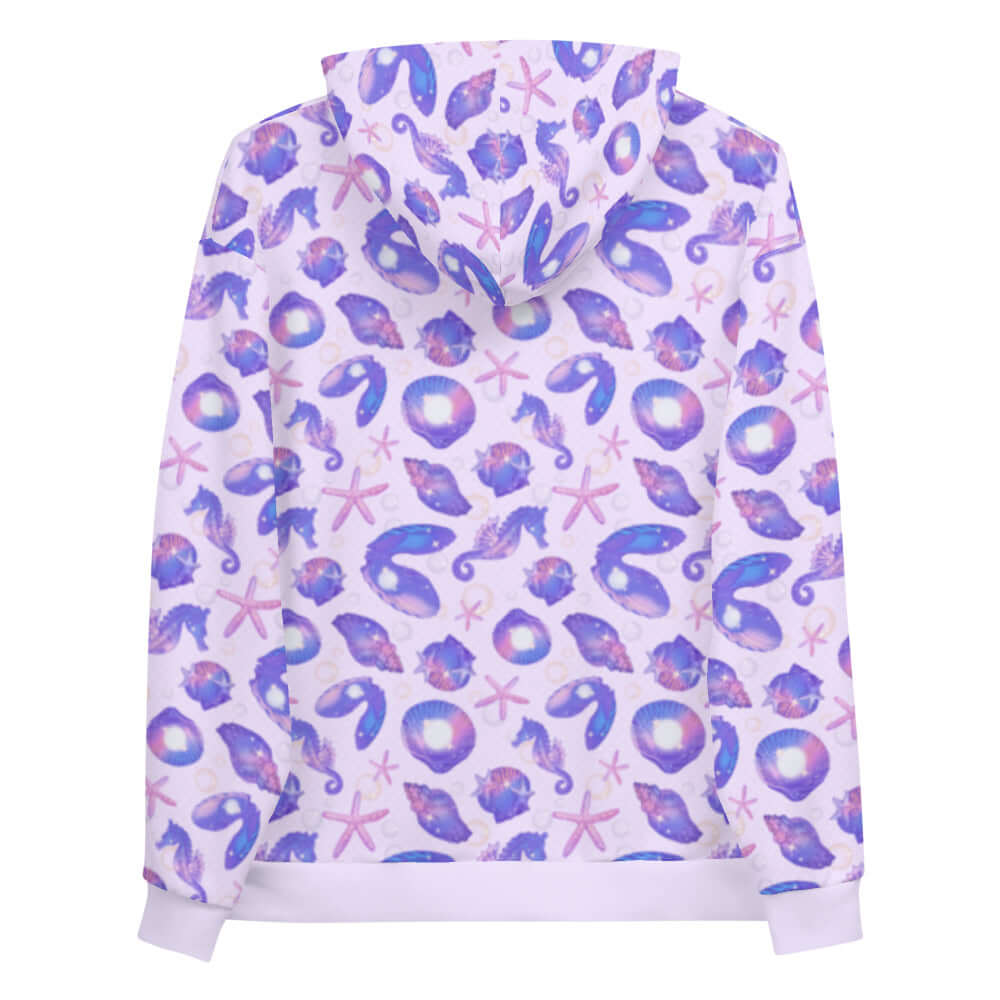 Stylish Sea Princess Hoodie featuring a vibrant ocean-themed print, perfect for cozy winter days.