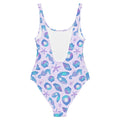 Sea Princess One-Piece Swimsuit features vibrant seashells and stars, perfect for a mermaid-inspired beach day.
