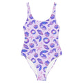 Stylish Sea Princess One-Piece Swimsuit features vibrant seashell and starfish patterns, perfect for mermaid vibes.