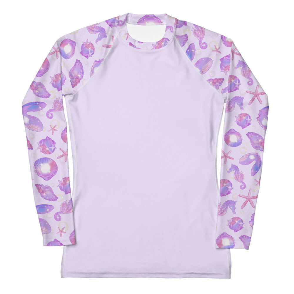 Explore the stylish Sea Princess Rash Guard, perfect for sun protection during active sports and outdoor fun.