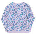 All-over print Sea Princess Sweatshirt featuring vibrant seashells and seahorses, perfect for mermaid-inspired style.