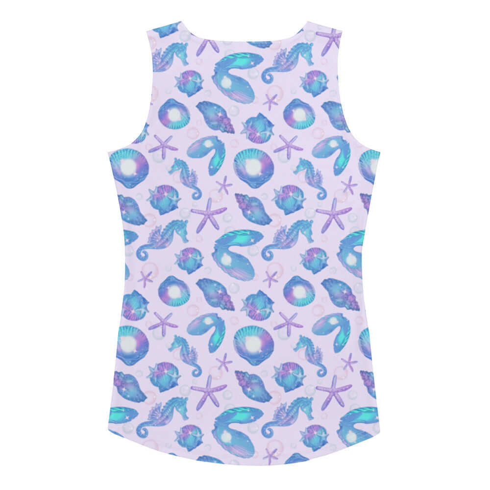 Stay cool this summer in the stylish Sea Princess Tank Top featuring vibrant ocean-themed patterns. Perfect fit!