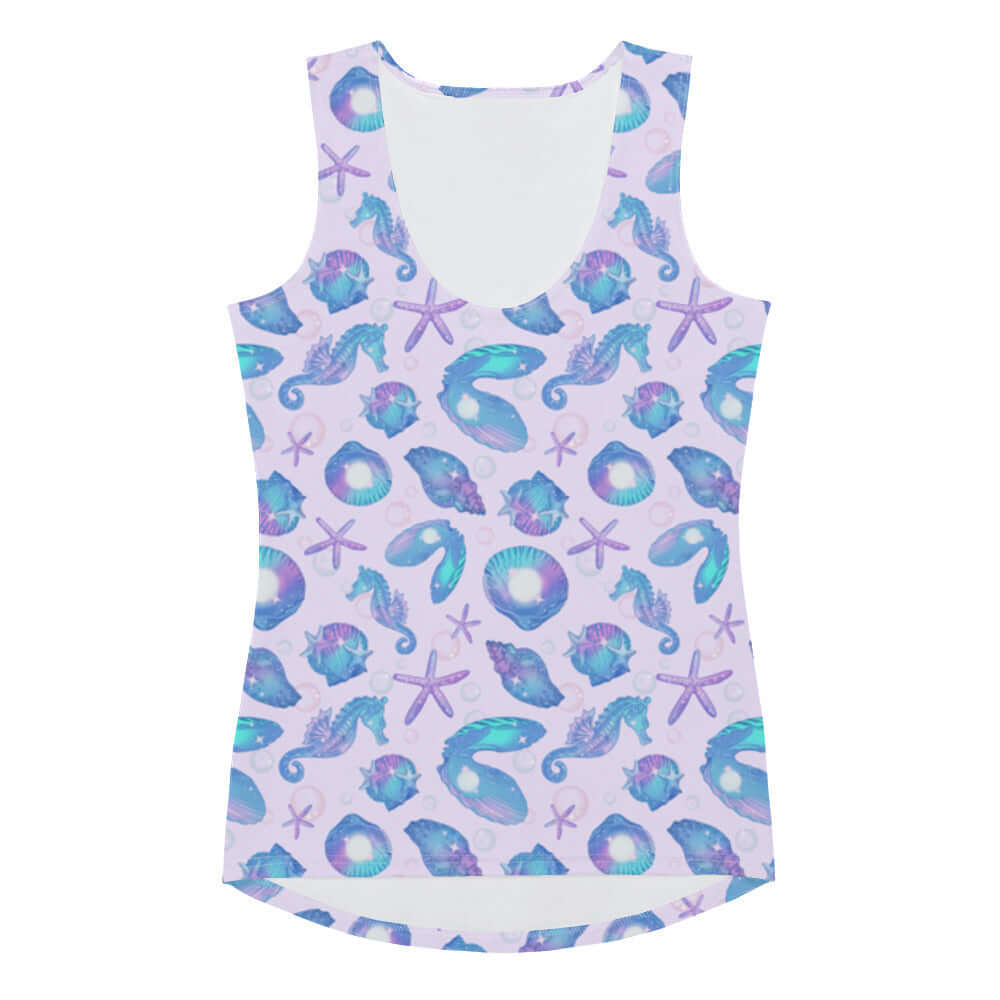 Stay stylish this summer in the Sea Princess Tank Top, featuring a vibrant sea-themed design for a unique look.