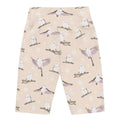 Comfortable Snow Bird Biker Shorts featuring a cute bird print, perfect for running or relaxing at Koibito Clothing.