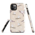 Stylish Snow Bird iPhone® Tough Case featuring a durable, impact-resistant design with adorable bird graphics.