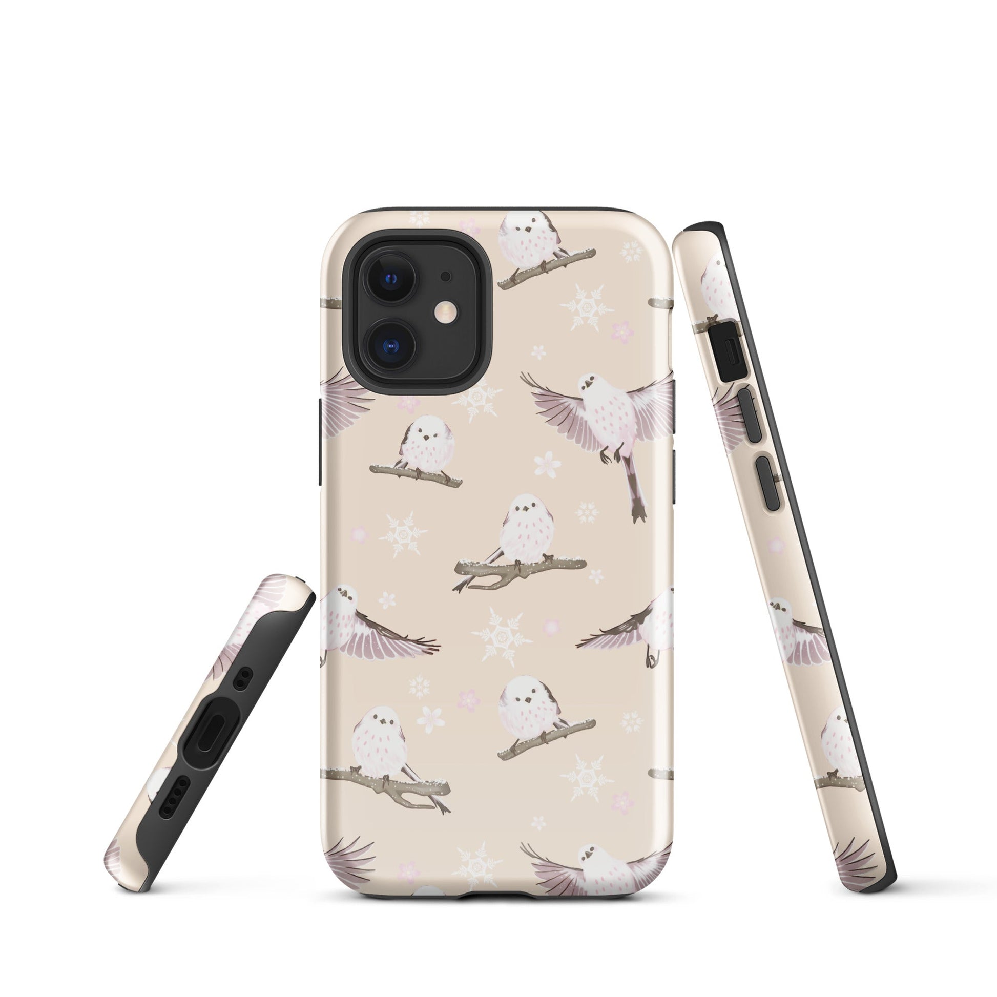 Stylish Snow Bird iPhone® Tough Case features a durable design with a charming bird pattern for year-round protection.