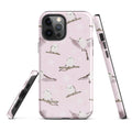 Stylish Snow Bird iPhone® Tough Case featuring a durable design for protection and a chic winter theme.