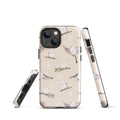 Stylish Snow Bird iPhone® Tough Case features durable dual-layer protection for safety and elegance all year round.