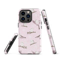 Stylish Snow Bird iPhone® Tough Case featuring a durable design with impact-resistant polycarbonate and TPU lining.