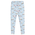Charming Snow Bird Leggings in soft pastel colors, perfect for a cozy winter look this season.
