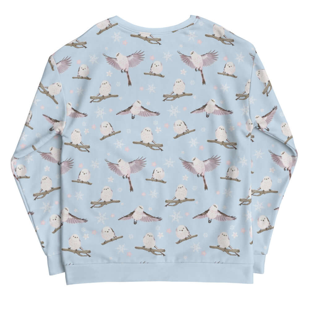 Cozy up in the Snow Bird Sweatshirt, featuring adorable birds on a soft, durable fabric perfect for the holidays.
