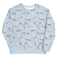 Cozy up in the Snow Bird Sweatshirt, featuring adorable birds and a soft, cotton-feel fabric, perfect for winter.