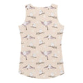 Cute Snow Bird Tank Top featuring playful bird patterns, perfect for a cozy holiday vibe. Order one size down!