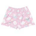 Cute and comfy Snow Bunny Athletic Short Shorts featuring playful bunny patterns, perfect for any casual occasion.