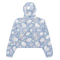 Stay stylish on your adventures with the Snow Bunny cropped windbreaker, featuring a fun print and lightweight, waterproof design.