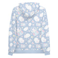 Cozy Snow Bunny Hoodie featuring adorable bunnies and a vibrant pastel design, perfect for any casual outfit.