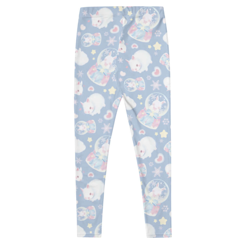 Cozy Snow Bunny Leggings featuring a whimsical bunny print, perfect for gym, lounging, or bedtime comfort.