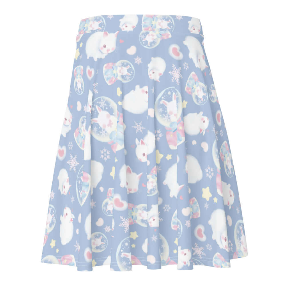 Snow Bunny Skater Skirt features a playful bunny print, perfect for a pastel outfit or any casual look.