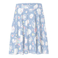 Snow Bunny Skater Skirt features a playful bunny print perfect for pastel outfits and flattering on any body type.