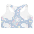 Snow Bunny Sports bra features a playful bunny print, perfect for adding fun to your workouts while staying stylish.