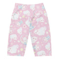 Snow Kitten Biker Shorts feature adorable fluffy kittens on a pink background, perfect for your kawaii workout style.