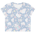 Snow Kitten Crop Top features a playful cat print, perfect for a sweet, feminine look any day. Ideal for all occasions!