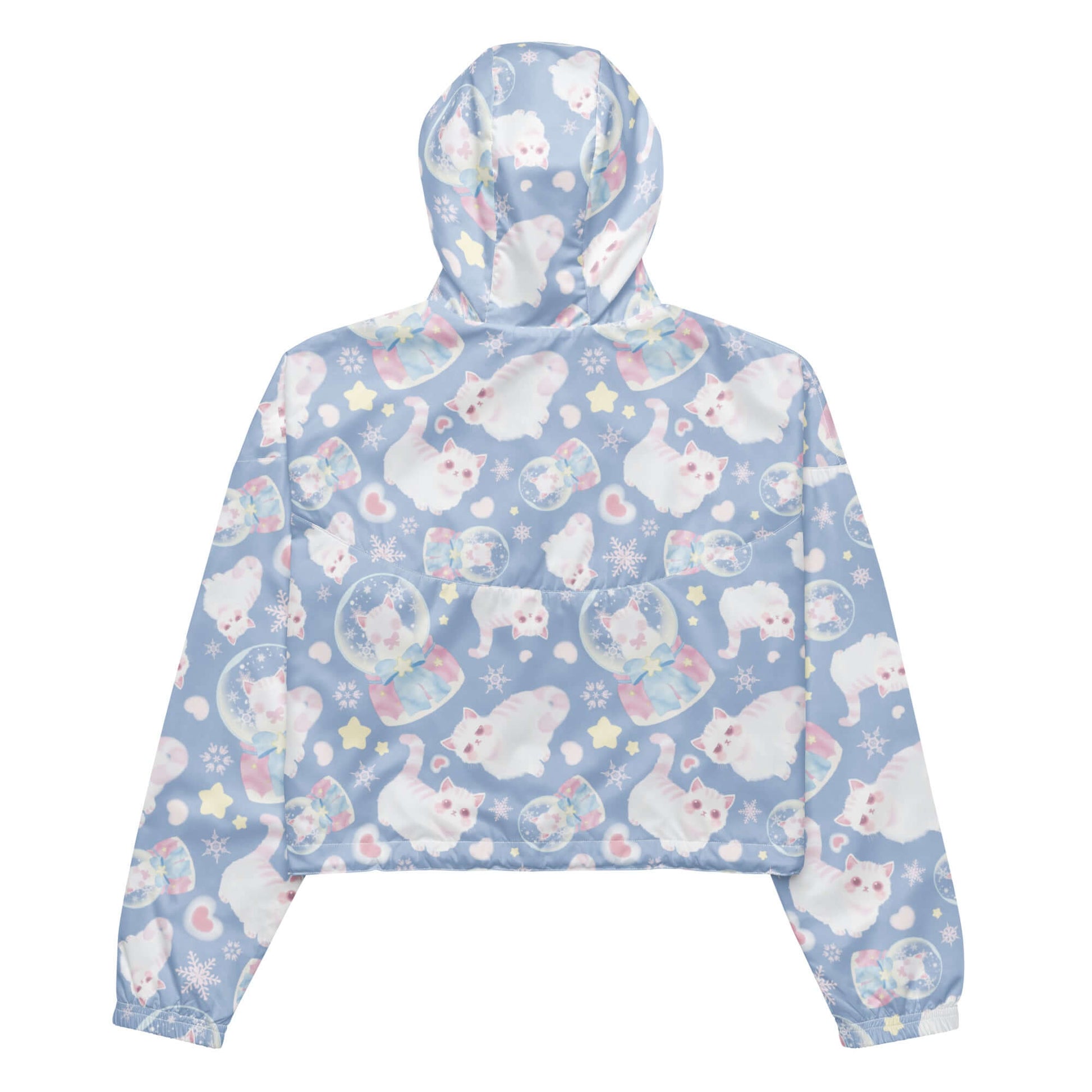 Lightweight and waterproof, the Snow Kitten cropped windbreaker is perfect for stylish adventures with side pockets.