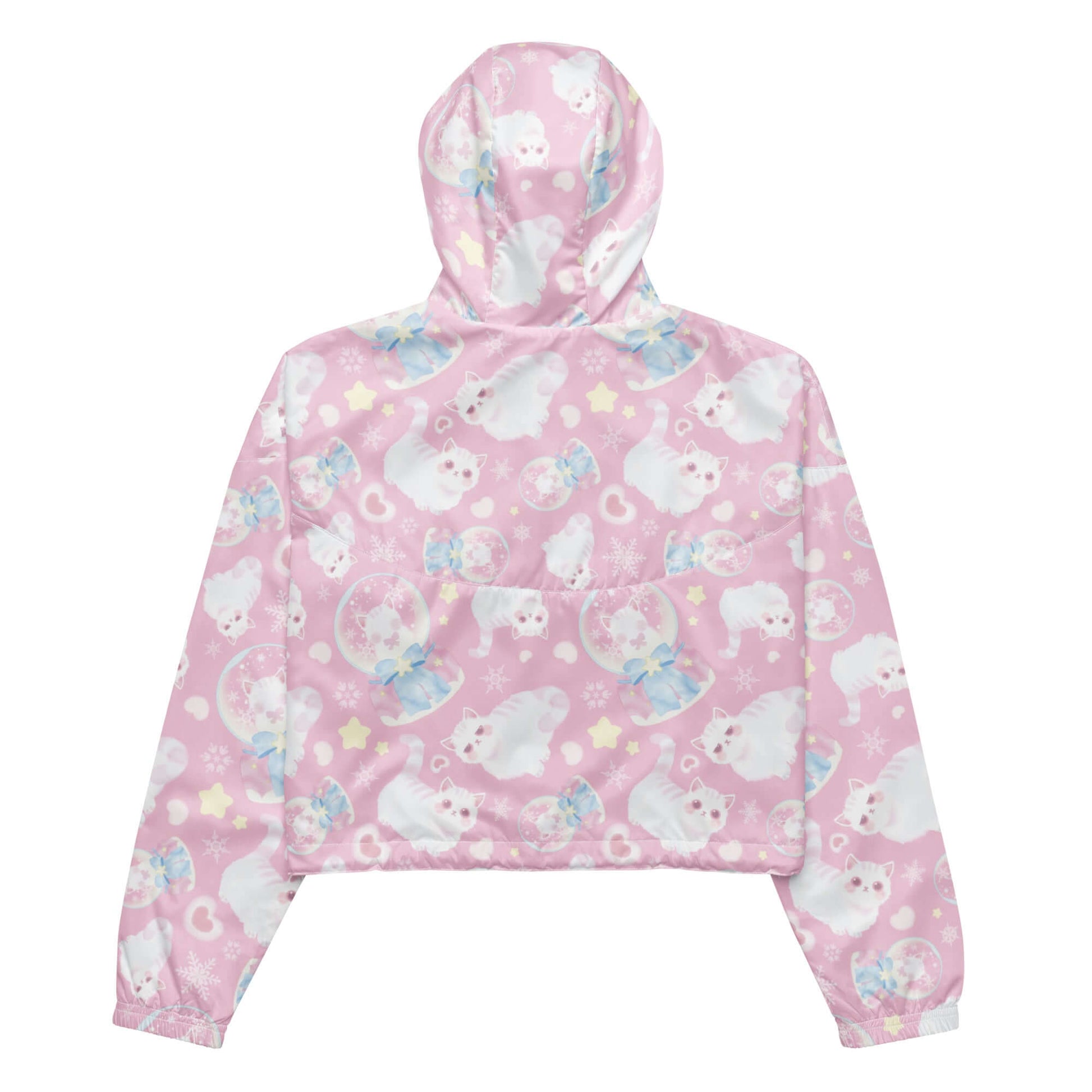 Lightweight and waterproof, the Snow Kitten cropped windbreaker is perfect for stylish outdoor adventures.