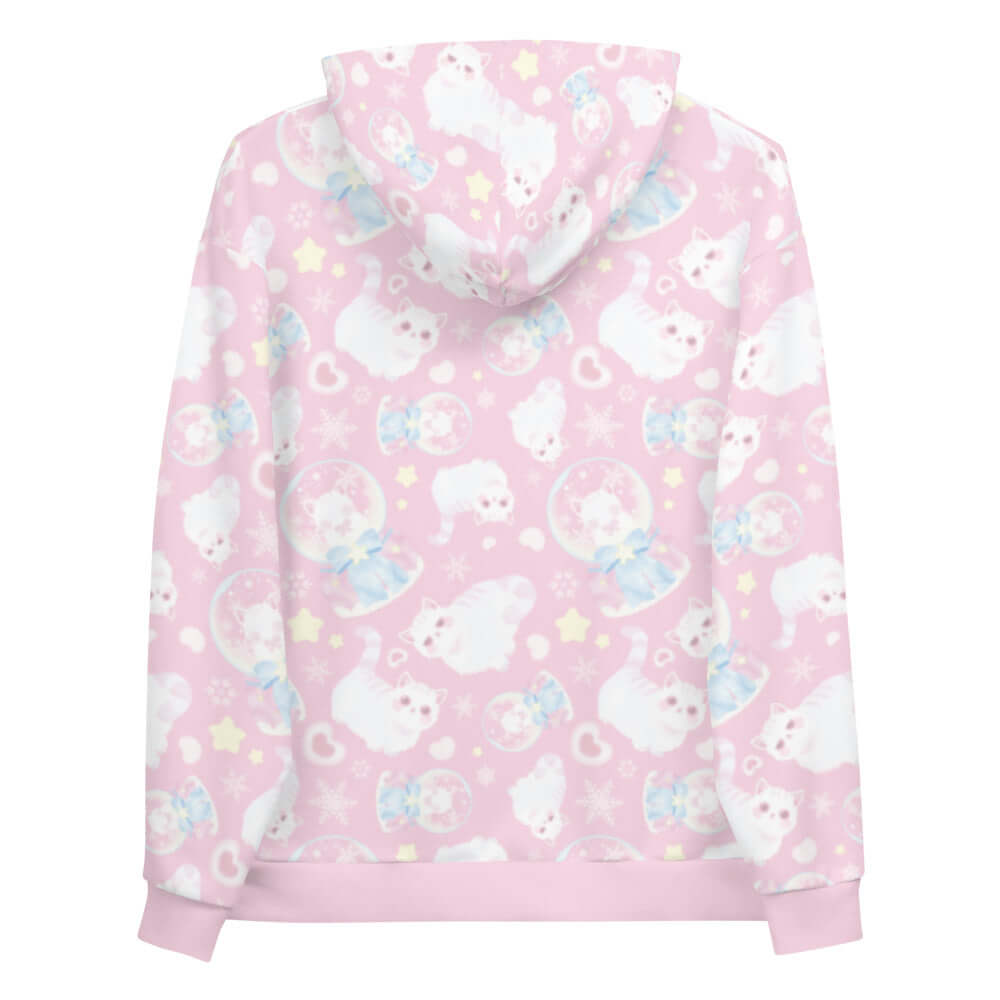 Cozy Snow Kitten Hoodie features adorable kittens in a pastel design, perfect for a cute and comfy look.