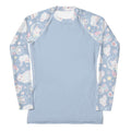 Snow Kitten Rash Guard features a cute cat design, perfect for active days with sun and wind protection.