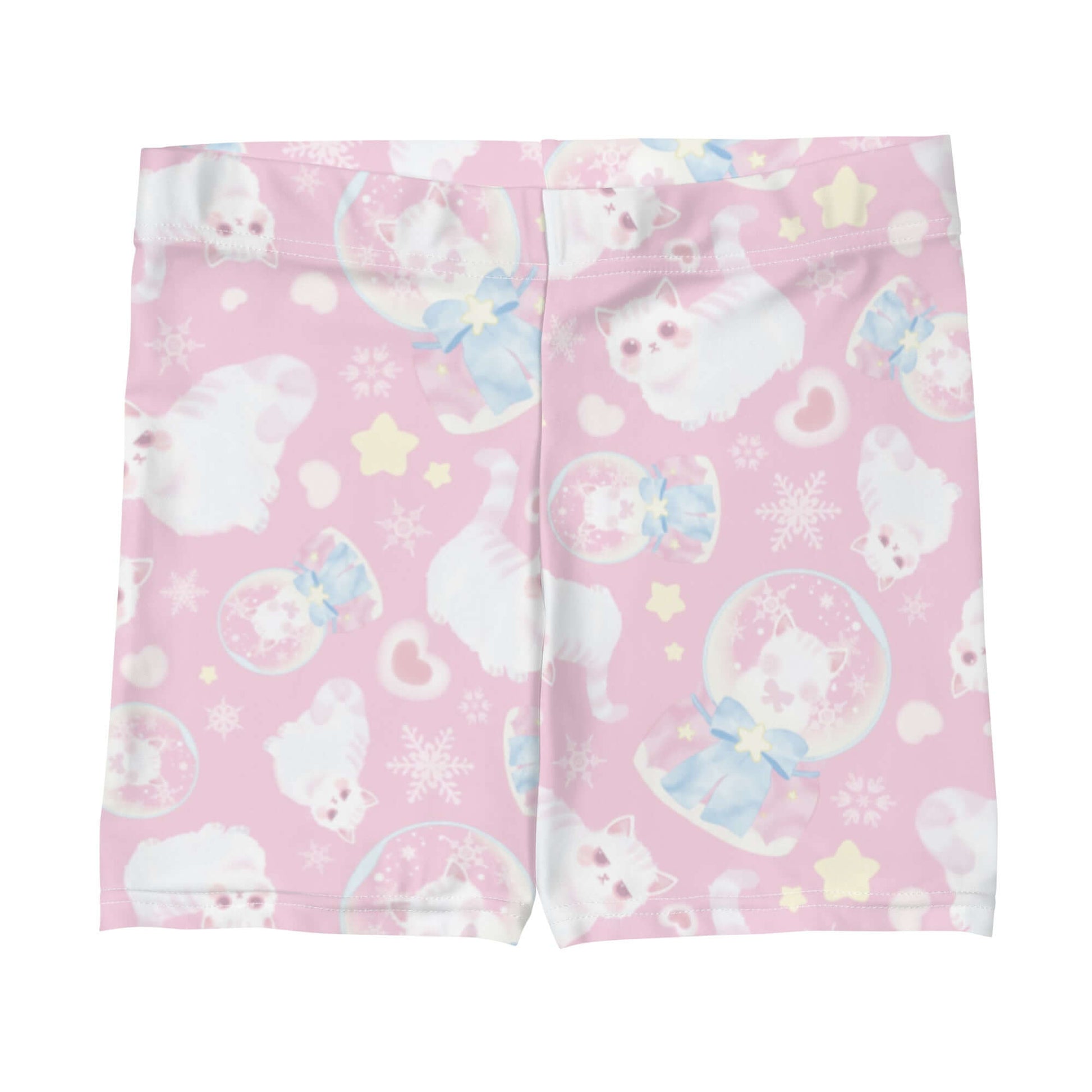 Fluffy and playful, the Snow Kitten Shorts feature adorable kittens for a cute workout look. Perfect for pairing!