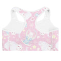 Snow Kitten Sports bra features a cute design perfect for stylish workouts while providing moisture-wicking support.