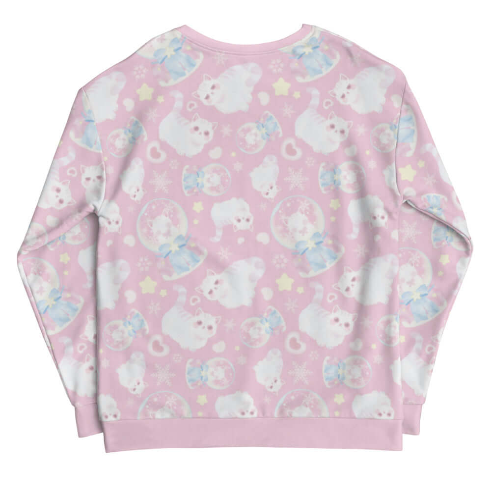 Cozy Snow Kitten Sweatshirt with adorable pastel kitten print, perfect for any cute outfit or casual day out.