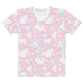Soft and comfortable Snow Kitten T-shirt featuring a cute design, perfect for lounging or gym wear.
